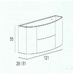 Eden | Mobile Bagno Sospeso 121 cm Grigio Talpa con Specchio LED