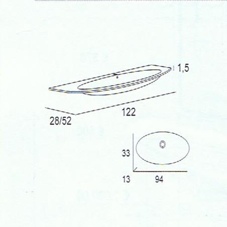 Eden | Mobile Bagno Sospeso 121 cm Grigio Talpa con Specchio LED