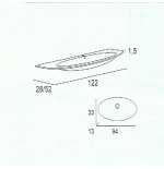 Eden | Mobile Bagno Sospeso 121 cm Grigio Talpa con Specchio LED