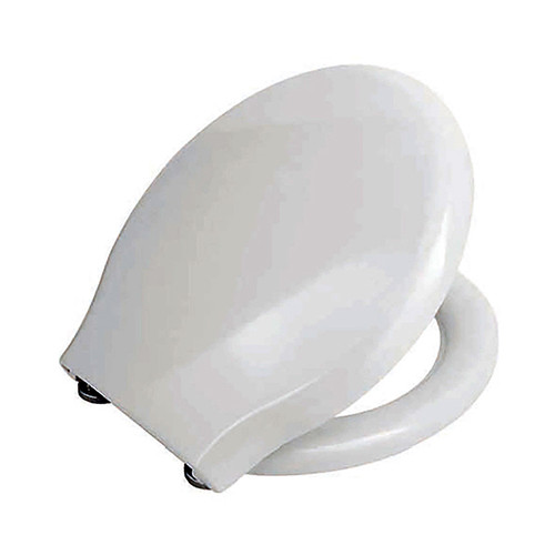 Coprivaso copriwater sedile tavoletta wc resina termoindurente avvolgente, compatibile Jubilaeum Azzurra, colore bianco