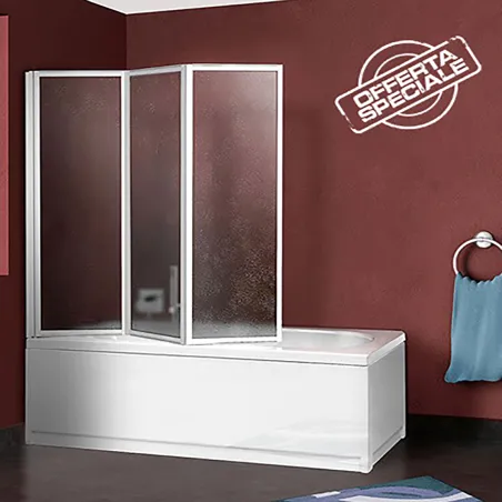 Box Parete Sopravasca 3 Ante Pieghevoli 134/133 cm H140
