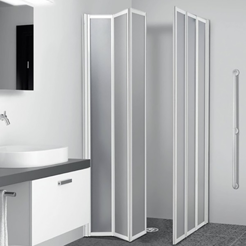 Box Cabina Doccia Angolo Pieghevole 80x80 per Disabili - Accessibilità e Comfort