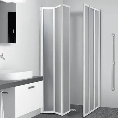 Box Doccia Angolare 80x80 per Disabili Ante Pieghevoli