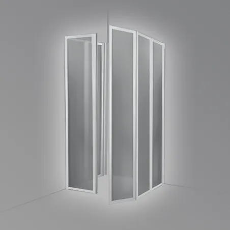 Box Doccia 3 Lati 80x80x80 per Disabili Senza Guide
