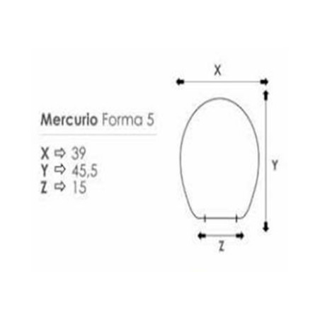 Coprivaso copriwater sedile tavoletta wc resina termoindurente avvolgente, compatibile Lei Globo, colore bianco