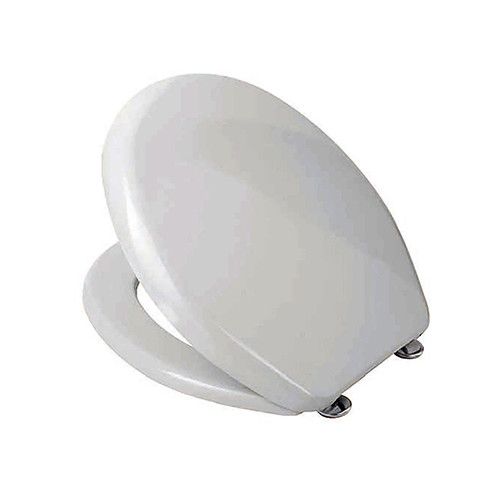 Coprivaso copriwater sedile tavoletta wc resina termoindurente avvolgente, compatibile Lei Globo, colore bianco