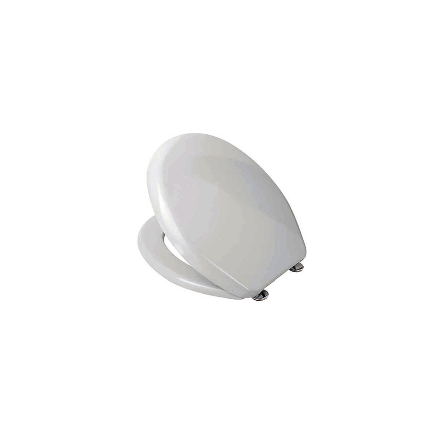 Coprivaso copriwater sedile tavoletta wc resina termoindurente avvolgente, compatibile Lei Globo, colore bianco