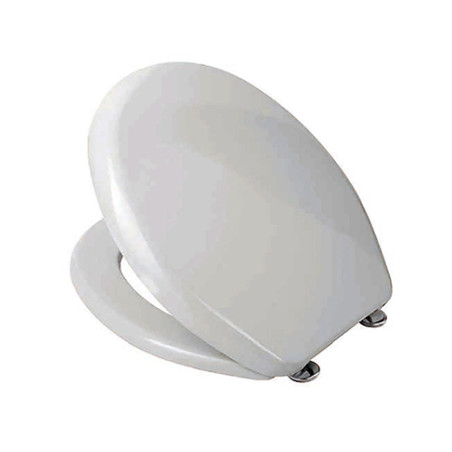 Coprivaso copriwater sedile tavoletta wc resina termoindurente avvolgente, compatibile Lei Globo, colore bianco