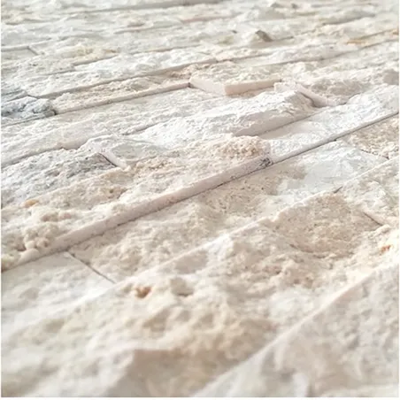 Spacco di Marmo Travertino Beige 15x45 cm su Rete
