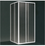 Box Doccia Angolare 80x80 cm Scorrevole Bianco