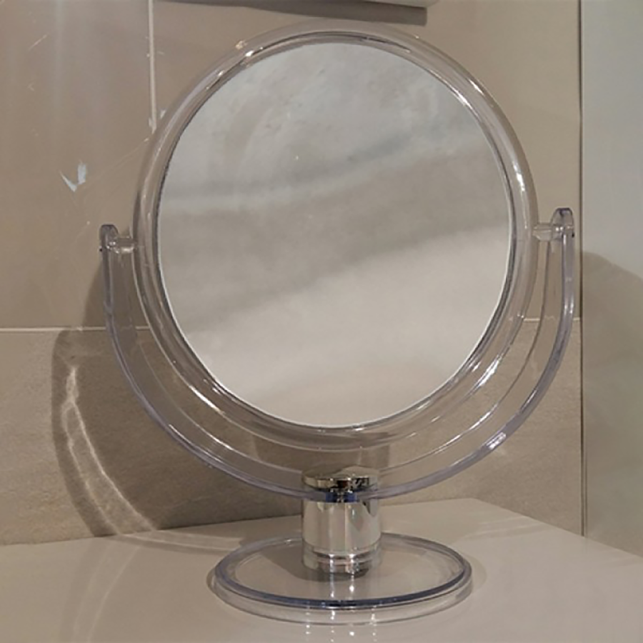 Specchio Ingranditore Circolare Appoggio Resina Trasparente