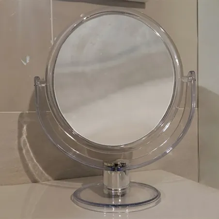 Specchio Ingranditore Ovale da Appoggio Resina Trasparente