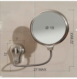 Specchio Ingranditore Muro Flessibile D15 Ventosa ABS
