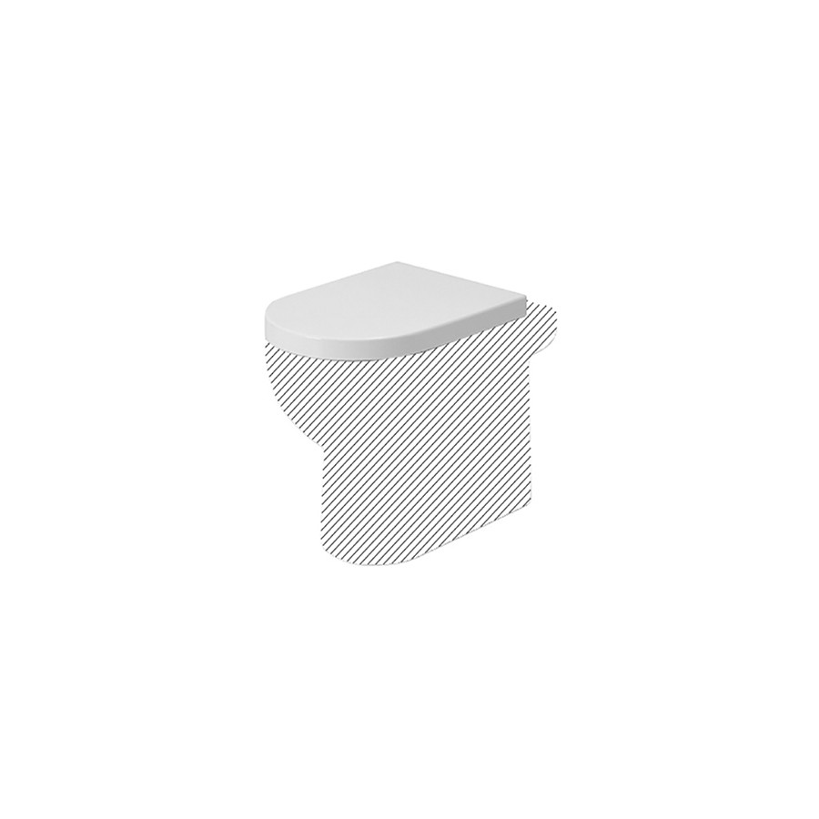 Coprivaso copriwater sedile tavoletta wc resina termoindurente avvolgente, compatibile Nuvola Azzurra, colore bianco