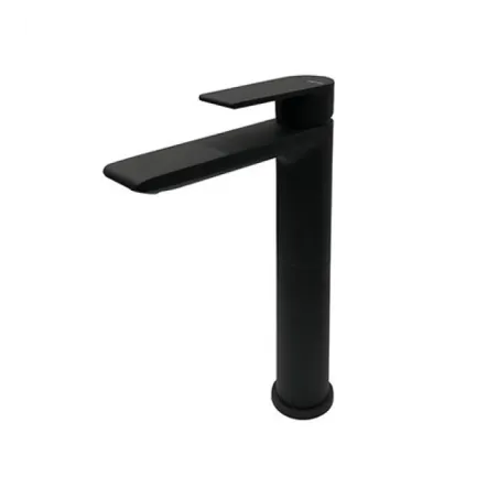 Coppia Lavabo Collo Alto e Bidet Vema Timea Nero Opaco