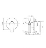 Set rubinetti lavabo, bidet e doccia nero opaco - TIMEA