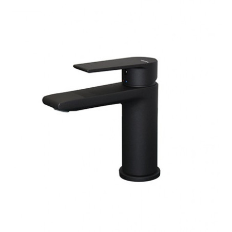 Rubinetto lavabo nero opaco con piletta scarico 1"1/4 - TIMEA