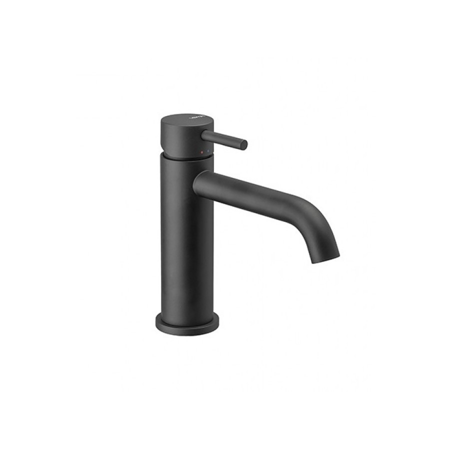 Rubinetto lavabo nero opaco con piletta MAIRA