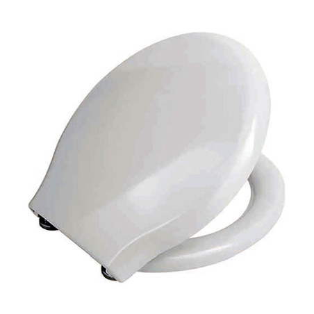 Coprivaso copriwater sedile tavoletta wc resina termoindurente avvolgente, compatibile Paestum Globo, colore bianco