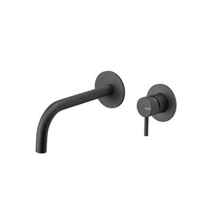 Rubinetto lavabo a parete nero opaco con incasso MAIRA