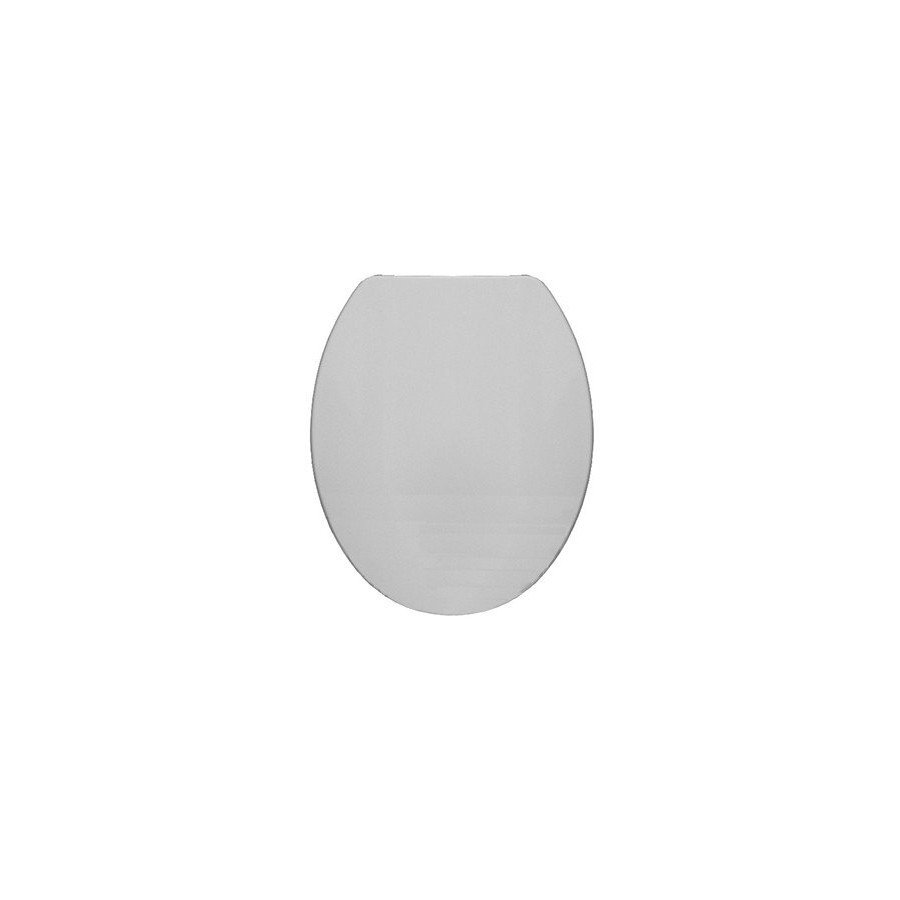 Coprivaso copriwater sedile tavoletta wc legno in poliestere alta qualità, compatibile Prima Globo, colore bianco