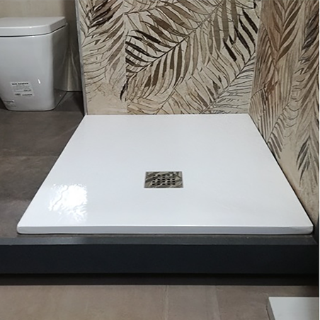 Piatto doccia marmoresina 80x100 cm lucido con piletta