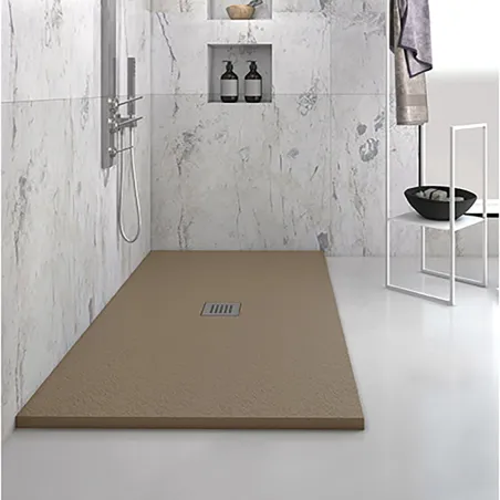 Piatto doccia marmoresina 80x120 cm tortora con piletta