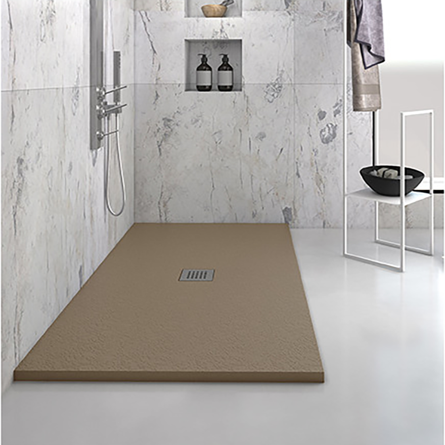 Piatto doccia marmoresina tortora 80x140 cm effetto pietra