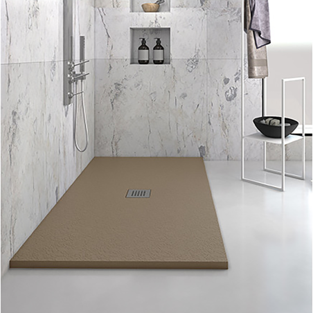 Piatto doccia marmoresina tortora 80x140 cm effetto pietra