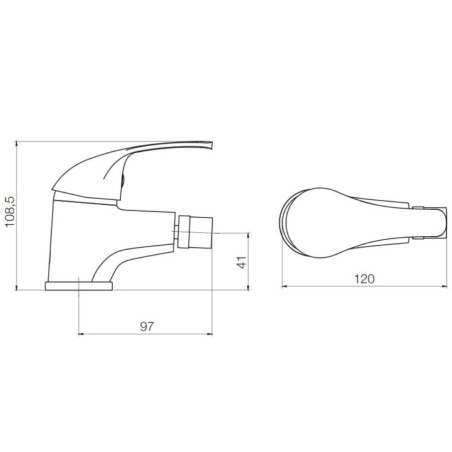 Set Rubinetti Bidet e Lavabo Cromo con Piletta