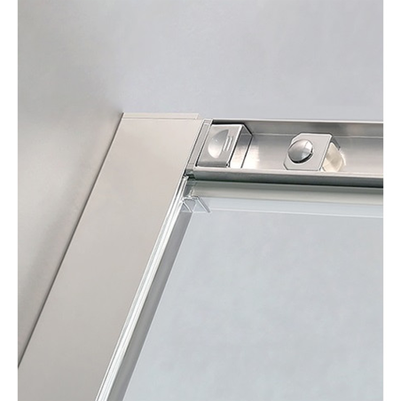 Box doccia porta nicchia 2 ante in cristallo 6mm stampato C, apertura scorrevole (cm 97-101)