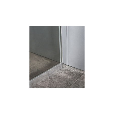 Box doccia nicchia 100 cm in cristallo trasparente a 2 ante scorrevole