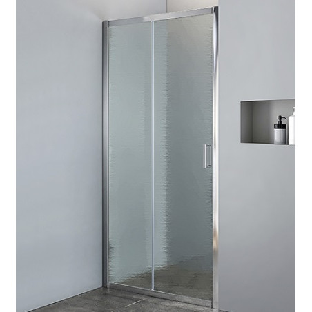 Box doccia porta nicchia 2 ante in cristallo 6mm stampato C, apertura scorrevole (cm 97-101)