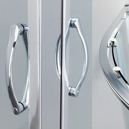 Box doccia nicchia 180 cm in cristallo scorrevole a 4 ante