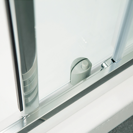 Box doccia nicchia 180 cm in cristallo scorrevole a 4 ante