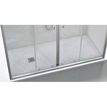 Box doccia nicchia 180 cm in cristallo scorrevole a 4 ante