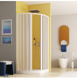 Box doccia semicircolare 90 x 90 soffietto apertura centrale