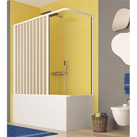 Box parete sopravasca 70 x140 soffietto apertura laterale