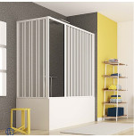 Box sopravasca soffietto 140x70 apertura angolare PVC