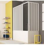 Box sopravasca 150x70 soffietto apertura angolare