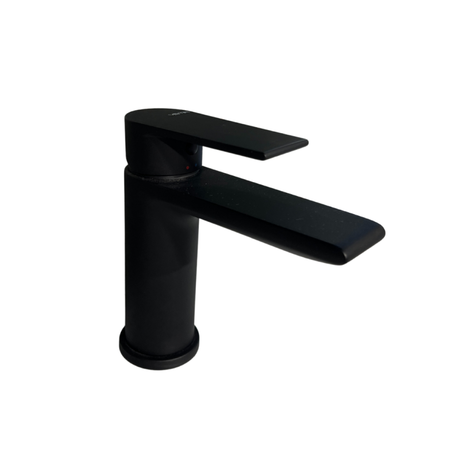 Rubinetto lavabo nero opaco con piletta scarico 1"1/4 - TIMEA