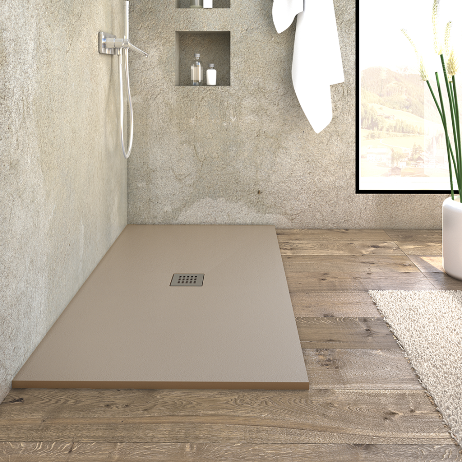 Piatto doccia marmoresina 80x140 cm sabbia effetto pietra