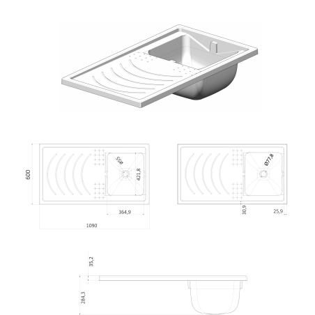 Coprilavatrice Con Lavatoio 109x60 Per Esterno