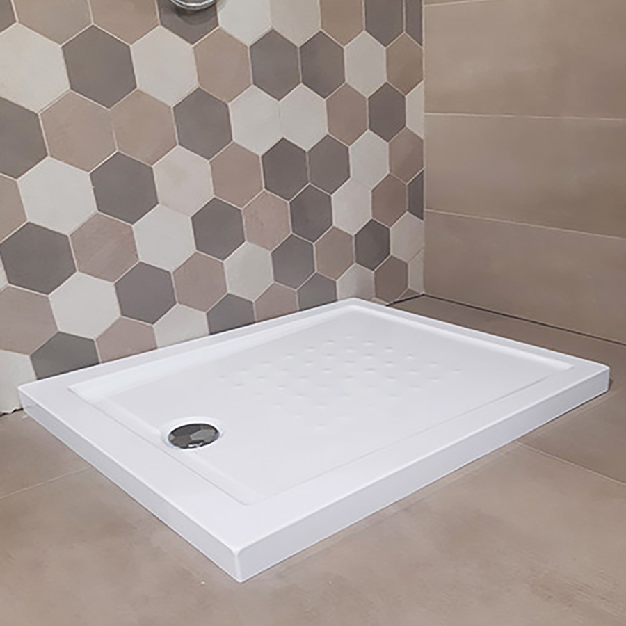 Piatto doccia 70x180 H5,5 acrilico con piletta cromata