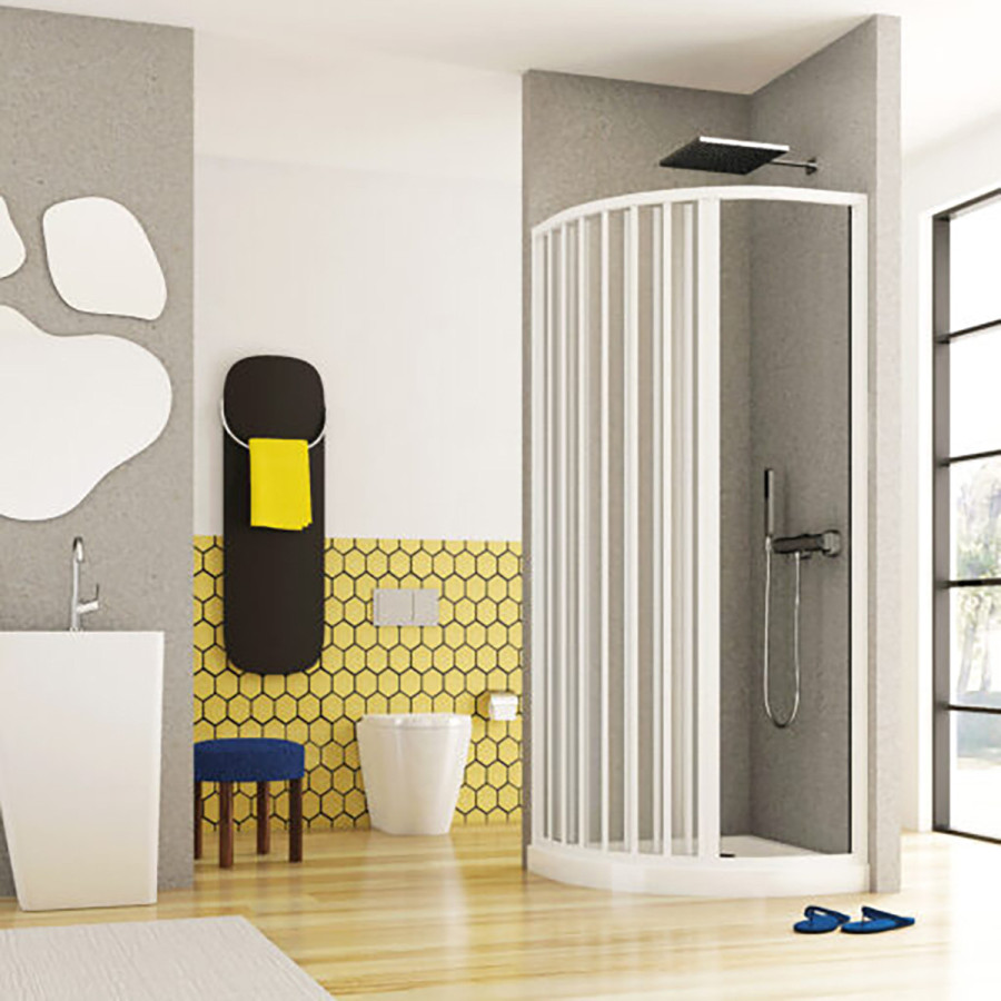 Box Doccia Semicircolare 80 x 100 Soffietto RAGGIO 38