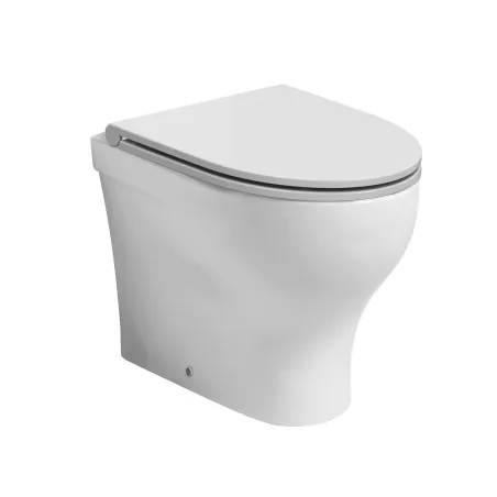 Sanitari Vaso + Bidet + Copriwater Pratica Azzurra Bianco Lucido