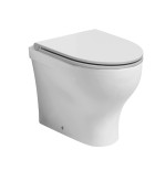 Sanitari Vaso + Bidet + Copriwater Pratica Azzurra Bianco Lucido
