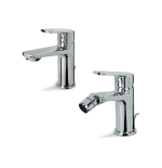 Coppia di Rubinetti miscelatori Lavabo e Bidet  Cromo Lucido - ARIL