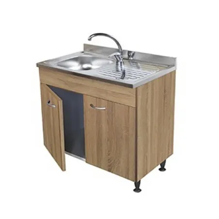 Sottolavello Rovere 100 cm con Lavello Inox Vasca a Sinistra