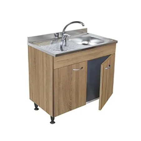 Sottolavello Rovere 100 cm con Lavello Inox Vasca a Destra